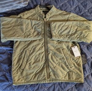 Forever 21 Olive Green Quilted Jacket With Pockets ( Nwt's)!